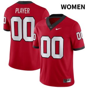 Women's Georgia Bulldogs NCAA #00 Custom Nike Stitched Red NIL 2022 Authentic College Football Jersey QNG1754LE